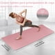 thumbnail image 2 of 183 x 61CM Tapete de Yoga Antideslizante, Tapete para Ejercicio de Material Ecológico, Portátil Esterilla para Yoga de 6mm Grosor, Tapete de Pilates Antiderrapante Grueso Mat de Gimnasio(Rosa&Gris), 2 of 7