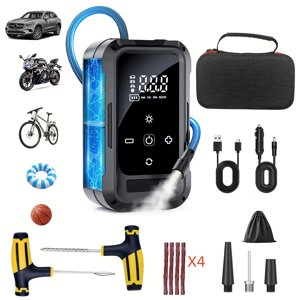Tire Inflator Portable Air Compressor Car Tire Inflator Portable Air Compressor with Tire Pressure Gauge And LED Light Smart Wireless Tire Inflator
