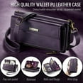 thumbnail image 2 of for Samsung Galaxy S21 Ultra Wallet Case with Card Slots [9 Cards + Cash Slot + Zipper Pocket] Magnetic Closure, Detachable Strap, Kickstand, RFID Blocking & Shockproof TPU,Wireless Charging, 2 of 9