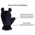 thumbnail image 6 of N'Ice Caps Toddler Boys Baby Fleece Hat Mitten Winter Set with Ears - Kids Sherpa Lined Black, 6 of 11