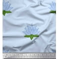 thumbnail image 1 of Soimoi Cotton Voile Fabric Leaves & Lotus Block Decor Fabric Printed Yard 42 Inch Wide, 1 of 1