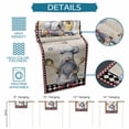 thumbnail image 6 of Vintage Gnomes Table Runner - 48 Inch Long Black Red Checkered Retro Art Cotton and Linen Blended Dress Scarves Farmhouse Table Runner for Kitchen Dining, Coffee Table, 13" x 48", 6 of 8