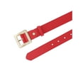 thumbnail image 2 of Cinturones de hebilla cuadrada dorada INSPIRE CHIC para mujer, 1.1" de ancho, banda de cintura de cuero sintético simple y de moda para vestidos y jeans 40.6x1.1" rojo, 2 of 5