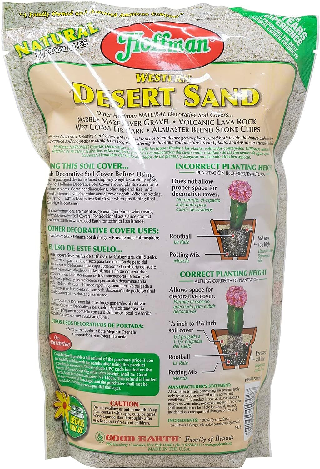Hoffman 14302 2-Quart Bag of Western Desert Sand For Potting