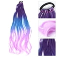 thumbnail image 3 of Extensión de cola de caballo de color, larga, lacia, de 27 pulgadas, trenza sintética, postizo, extensión de cola de caballo trenzada larga para niñas y mujeres, 3 of 7