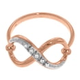 thumbnail image 3 of Galaxy Gold 14K Rose Gold Infiniti Ring with Natural Diamonds Ring - April Birthstone - Eternity - Sizes 5.5 to 11 - Fine Jewelry for Women, 3 of 4