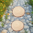 thumbnail image 6 of NUOLUX 2Pcs Garden Stepping Stone Khaki Wood for Outdoor Space 8.5 Inches Diameter, 6 of 8