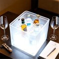 thumbnail image 4 of LED Ice Bucket, 7.5"×7.5"×7.3" Large Capacity Light Up Ice Bucket, Color Changing Drink Container, Illuminated Champagne Bucket, Square Champagne Wine Drinks Beer Bucket, Plastic Beverage Chiller, 4 of 4