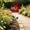 Red-Free Size-QQM260417023RD, variant on Outdoor Iron Garden Flower Stakes Large Wind Spinner Courtyard Yard Decor Metal Ground Insert Floral Craft for Flower Bed Patio Balcony Garden Landscaping Outdoor Home Decor Yard Art Tall Display