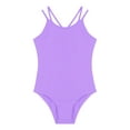 thumbnail image 6 of Miutii Kids Girls Team Basic Camisole Ballet Dance Gymnastic Leotard Criss Cross Back Bodysuit Lavender S, 6 of 7