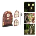 thumbnail image 3 of Jardín de hadas en miniatura que en la oscuridad Puerta de hadas y ventanas Estatuas de árboles Patio de árboles Escultura de jardín Hada Místi Soledad Mini puertas de hadas ventanas, 3 of 10