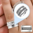 thumbnail image 4 of Fidget Anxiety Ring for Women 925 Sterling Silver Spinning Spinner Rings for Men Oxidized  Concave Boho Jewelry Band Meditation Stress Relief  Size 8 Birthday Christmas Gifts, 4 of 9