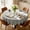 Grey, variant on ICEANT 24 inch Round Tablecloth, Linen Woven Waterproof Table Cover, Solid Textured Linen Spill-Proof Table Cloth, Wrinkle Free Party Tablecloth For Outdoor Indoor, Khaki