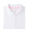 thumbnail image 3 of Wonder Nation Girls School Uniform Interlock Short Sleeve Polo Shirt, 2-Pack, Sizes 4-18 & 10-16 Plus, 3 of 3