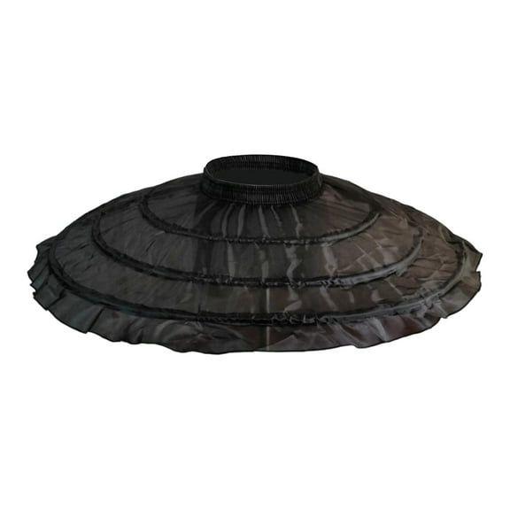 FVDPWYE Fishbone Skirt Petticoat European Pannier Petticoat for Wedding Prom Cosplay Black