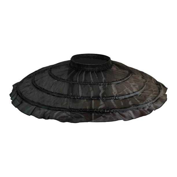 Falda corta de enagua para mujer, falda de crinolina para cosplay, vestido de fiesta, vestido de baile. Negro