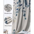 thumbnail image 3 of Navy Blue Eucalyptus Blackout Curtains for Bedroom Living Room Darkening Curtains 54 Inch Long Farmhouse Weeping Leaves Linen Short Curtain for Small Window Treatment Grommet Drapes 52"x54"x2, 3 of 9