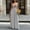 Gray, variant on Women's Backless Maxi Dress, Deep V-Neck Stripe Print, Flowy Long Dress for Summer Beach or Vacation, 2026 New Limited-time Offer