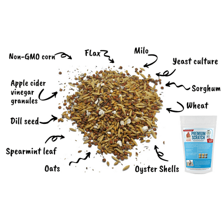 Pampered Chicken Mama Premium Chicken Scratch Treat (40 Pounds) - Backyard Chicken Feed - High Protein & High Calcium All-Natural Backyard Chicken Grower Feed Supplies for Laying Chickens