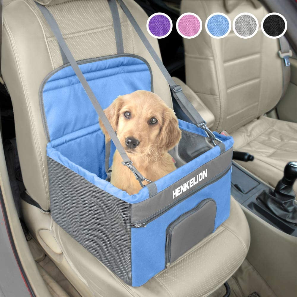 Iguohao Small Dog Car Seat Dog Booster Seat For Car Front Seat Pet Booster Car Seat For Small Dogs Medium Dogs Within 30 Lbs Reinforced Dog Car Boo