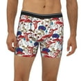 thumbnail image 2 of Xecao Colorful Mushrooms (2) Print Boxer Briefs for Men's Stretch Moisture-Wicking Underwear, Mid-Rise Classics breathable fabric, 2 of 7