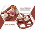 thumbnail image 3 of OULII 1Set Decorative Miniature Rocking Chair Red Resin for Landscaping Decor and Model Furniture, 3 of 5