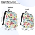 thumbnail image 3 of Lsque Cute French Bulldog Pattern Canvas Daypack, Durable Backpack, High-quality Versatile Backpack,Vintage Compact Backpack-Medium, 3 of 6