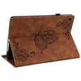 thumbnail image 4 of ELEHOLD Butterfly Embossed Luxury Leather Case for Samsung Galaxy Tab A7 Lite 8.7 inch 2021 Model Case (SM-T225/T220) with Card Pockets Stand  Vintage PU Leather Folio Magnetic Cover, Brown, 4 of 5