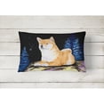thumbnail image 2 of Carolines Treasures SS8445PW1216 Starry Night Shiba Inu Decorative   Canvas Fabric Pillow 12H x16W multicolor, 2 of 3
