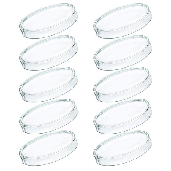HEALEEP 10Pcs Transparent Petri Dish for Children in Home Use 2.36X2.36X0.39in