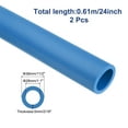 thumbnail image 2 of 2pcs Pipe Insulation Foam Tube Lagging Insulation 28mm ID 38mm(1 1/2") OD 24" Heat Preservation Blue, 2 of 7