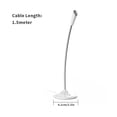 thumbnail image 4 of Micrófono con cable Micrófono omnidireccional para computadora Micrófono de condensador con cancelación de ruido, USB, Blanco Inevent EL001001-04B, 4 of 7
