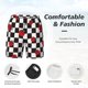 thumbnail image 3 of Balery Ladybugs Of Black And White Checkers Bañador para hombre, shorts de playa de secado rápido con entrepierna y forro de compresión-Large, 3 of 6