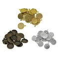 thumbnail image 2 of 20x Round Pendant Blank Cabochon Base Making Accessories Setting DIY Jewelry Tray 30mm Golden, 2 of 9