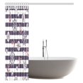thumbnail image 2 of MYPOP Marine and Nautical Life Design with Vintage Sailor Knots and Anchor Motifs Fabric Shower Curtain Set with Hooks, 60 X 72 Inches, 2 of 2