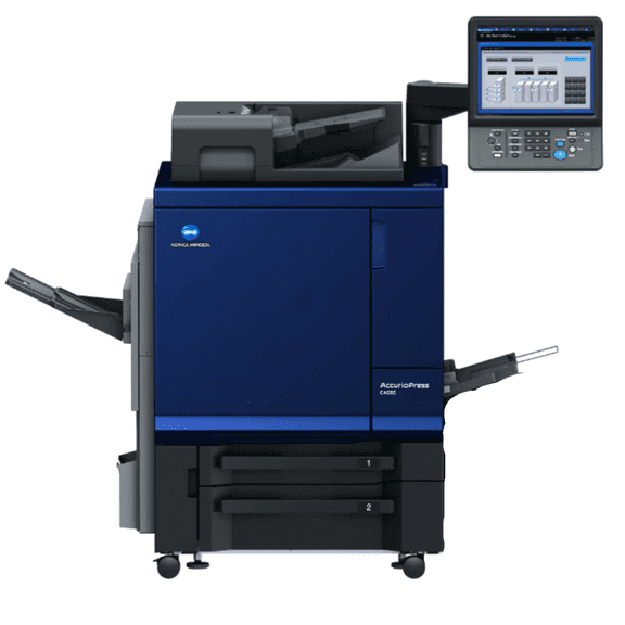 Restored Konica Minolta AccurioPress C4080 Color Laser Multifunction Printer Copier Scanner 80 PPM Duplex Network Production Press