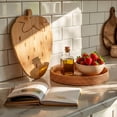 thumbnail image 5 of Cook with Color 9.5" x 12" Wood Cutting Board, Decorative Fruit Shaped Serving and Slicing Board, Strawberry, 5 of 5