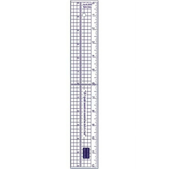 Creative Impressions Acrylic Ruler 12"-Metal Edge