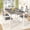 Farmhouse Gray/White, variant on MIERES 5-Piece 4-Person Dining Set, Gray-White Wood-Grain Kitchen Dining Set with PU Leather Upholstered Chairs, Modern Wooden Kitchen Dining Set - Gray