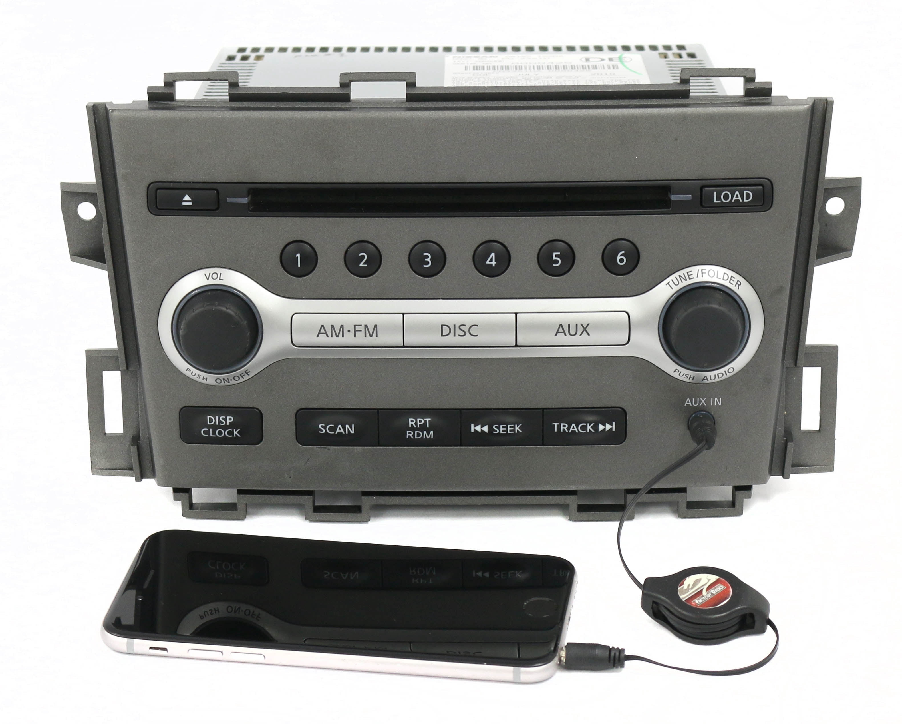 Restored Nissan 2011-2014 Murano AM FM Radio mp3 6 Disc CD Player w Aux Input 281851SX0A (Refurbished)