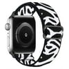 YuiYuKa Scrunchie Strap Compatible with Apple Watch Bands 40mm 49mm 44mm 38mm 42mm 41mm 45mm,Adjustable Elastic Nylon solo Loop bracelet iWatch series 8 Ultra 7 6 5 4 3 2 1 SE - Zebra white