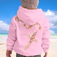 thumbnail image 5 of Girls Hoodies Fall Winter Print Loose Pullover Hoodie Top with Pocket Hoodies for Girls Size 13-14Y, 5 of 6