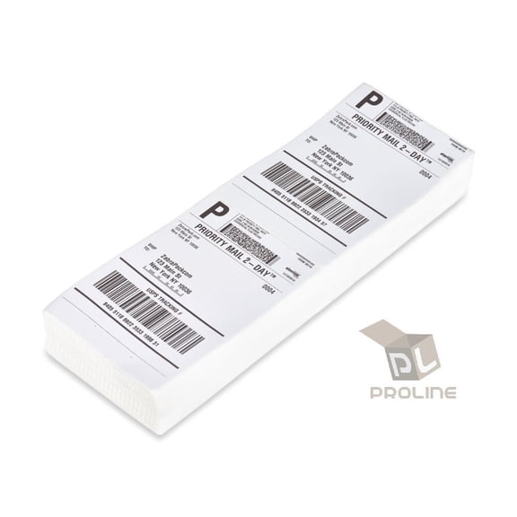 4000 4x6 Fanfold Direct Thermal Shipping Labels for Zebra, Rollo, MUNBYN Printer