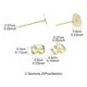 thumbnail image 4 of 20Pcs 304 Stainless Steel Stud Earring Findings Flat Round Pad Base Earring Settings with 20Pcs Friction Ear Nuts Golden 6x0.3mm Pin: 0.7mm, 4 of 6