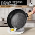 thumbnail image 4 of Nonstick Frying Pan with Lid, Frying Pan with Stone Coating, Frying Pan Granite with Bakelite Handle, Induction Compatible, 4 of 7