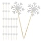 thumbnail image 1 of Sparkling Snowflake Cake Topper Silver Paper Bamboo for Birthday Cakes 150Pcs, 1 of 4