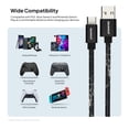 thumbnail image 4 of Powertek Marble 6ft USB-A to USB-C Cable, Black & Silver, Silicone Marble Print Design, Fast Charging Cable, Stable Data Transfer, 4 of 5