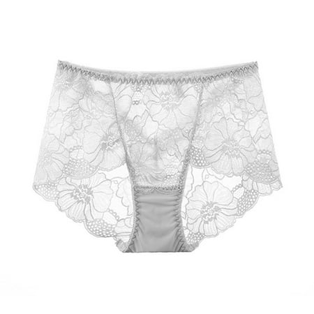 

Women s Seamless Lace Panties Breathable Comfortable Quick-drying Underwear Soft Hip Lift Panties M White