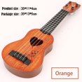 thumbnail image 1 of Mini Four Strings Children Guitar Toy Beginners Ukulele Musical Instruments Simulation Playing Early Educational Toys for Kids 35 orange, 1 of 6