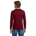 thumbnail image 3 of Gildan Heavy Cotton Men's Long Sleeve T-Shirt, Comfortable, Crewneck Classic Fit, Cardinal Red, 2XL, 3 of 5